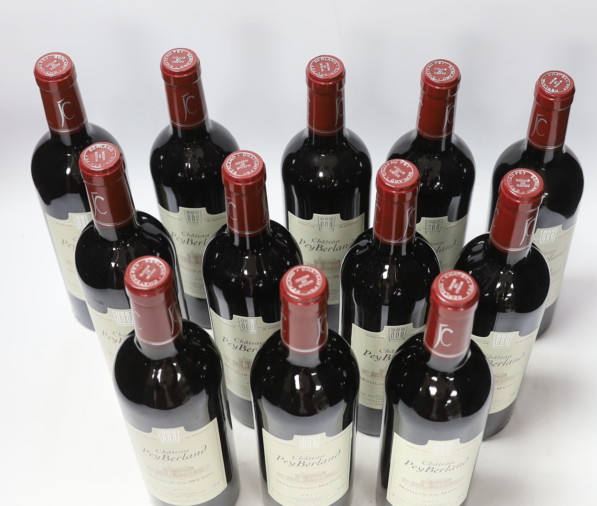 Twelve bottles of Chateau Peyberland Moulis 2011